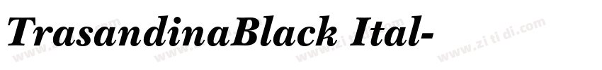 TrasandinaBlack Ital字体转换